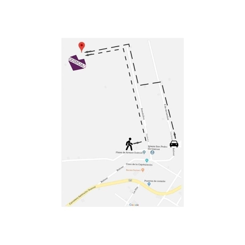 Ruta hacia el restaurante QuinuaQ